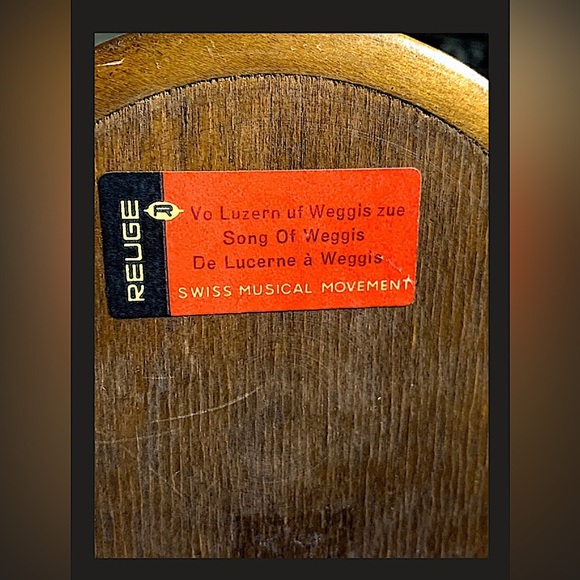 Vintage Wooden Reuge Music Box Dancing Children Love Story-🎶Love Me Tender - Picture 6 of 6